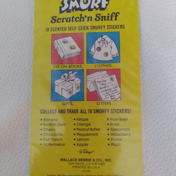 Smurf 1983 vintage lot of scratch and sniff stickers - Picture 3 of 13